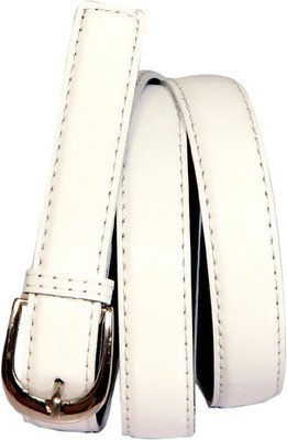 

Swan Collection Girls Casual, Formal White Artificial Leather Belt, 09w