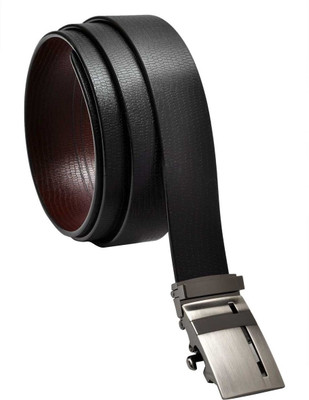 

Hawai Men Casual, Formal Brown, Black Genuine Leather Reversible Belt, Black-01