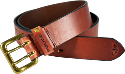 

Police Men Tan Genuine Leather Belt, Burnt sienna