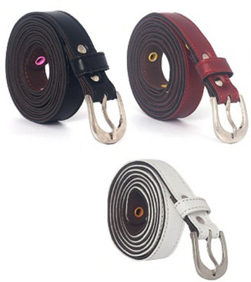 

Fashno Women Casual Multicolor Synthetic Belt, Black;maroon;white