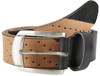 

K London Men Casual, Evening, Party Black, Beige Genuine Leather Belt, Beige;black