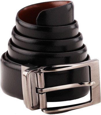 

LAER Men Black Genuine Leather Belt