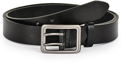 

Buckle Up Men Formal Black Genuine Leather Belt