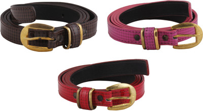 

SRS Women Casual Pink, Brown, Red Artificial Leather Belt, Pink-brown-red-132