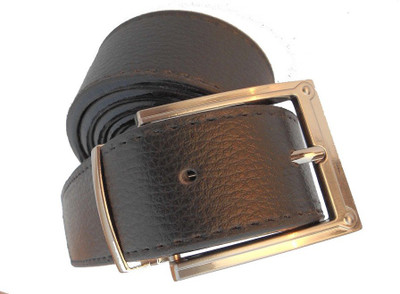 

P&E Men Formal Black Artificial Leather Belt