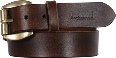 

Justanned Men Casual Brown Genuine Leather Belt