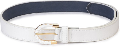 

Buckle Up Women White Artificial Leather Belt