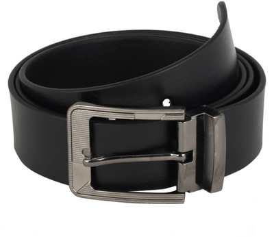 

The Blue Pink Men Casual Black Genuine Leather Belt, Black-01