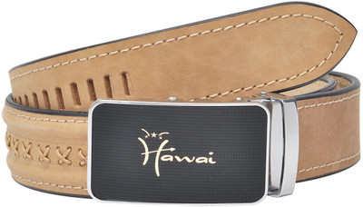 

Hawai Men Casual, Formal Brown Genuine Leather Belt, Light brown