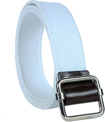 

Revo Men Casual White Canvas Belt