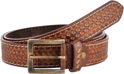 

Rebo Men Casual Brown Genuine Leather Belt