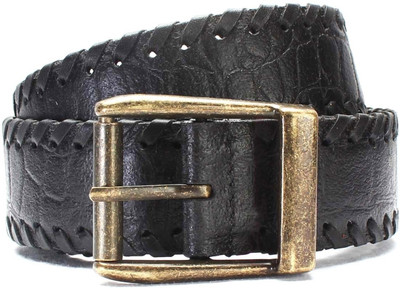 

Brune Men Casual Black Genuine Leather Belt, Black-04
