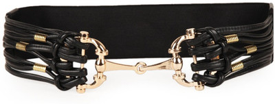 

Crux & Hunter Women Black Artificial Leather Belt