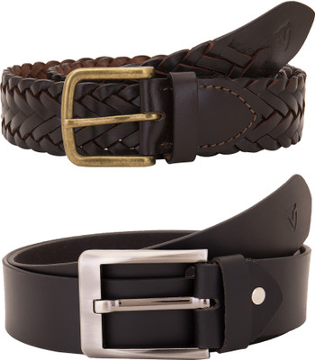 

Valbone Men Formal Black Genuine Leather Belt