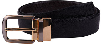 

BW Men Formal Black Genuine Leather Reversible Belt