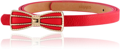 

Calvino Girls Casual, Evening/Party Red Artificial Leather Belt