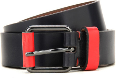 

United Colors of Benetton Men Black Genuine Leather Belt, 902