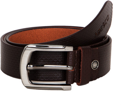 

ADESCO Men Brown Genuine Leather Belt