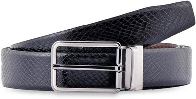

Buckle Up Men Formal Black Genuine Leather Reversible Belt