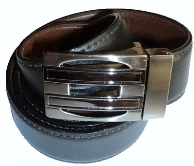 

Mode Boys Casual, Formal Black Genuine Leather Reversible Belt, Black-35