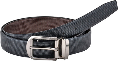 

Brounplus Boys Formal Black Artificial Leather Reversible Belt, Black;brown