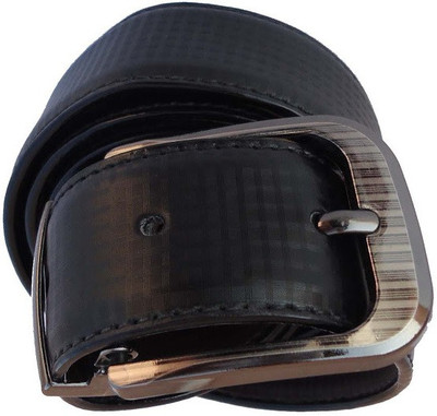 

P&E Men Formal Black Artificial Leather Reversible Belt