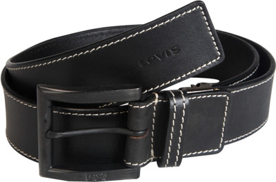 

Levi's Men Casual Black Genuine Leather, Metal Belt