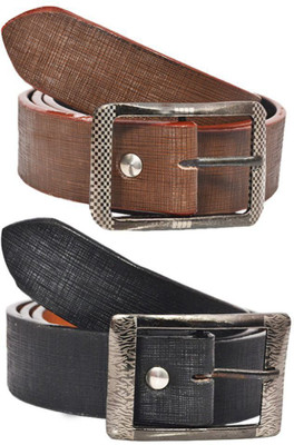 

Elligator Men Casual, Party, Formal Brown, Black Artificial Leather Belt, Black;brown