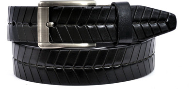 

Pellezzari Men Casual Black Genuine Leather Belt
