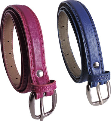 

Elligator Women Casual, Formal, Party Maroon, Blue Artificial Leather Belt, Maroon-03