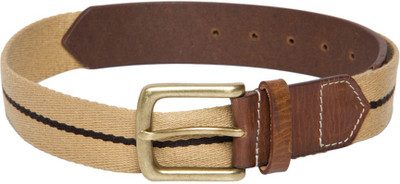 

Pacific Gold Men Casual Khaki Genuine Leather Belt, Brown;khaki