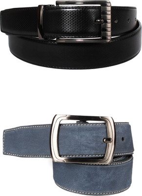 

Lenin Men Casual Black Genuine Leather Reversible Belt