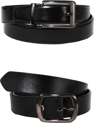 

Lenin Men Casual Black Genuine Leather Reversible Belt