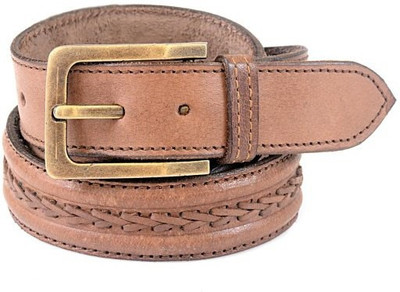

Thayla Men Tan Genuine Leather Belt, Smooth tan