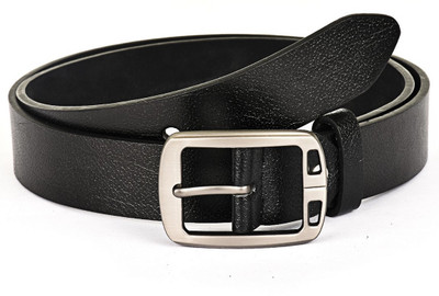 

Buckle Up Men Formal Black Genuine Leather Belt