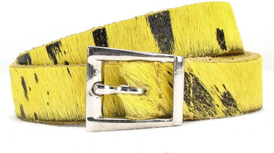 

Brune Girls Evening, Party Yellow Genuine Leather Belt, Yellow-09