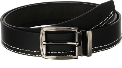 

Osaiz Men Formal Black Genuine Leather, Metal Belt, Black-24