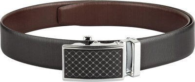

Teakwood Men Casual Black Genuine Leather Reversible Belt
