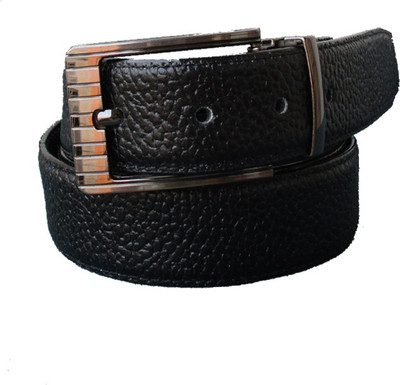 Klaska Men Formal Black Genuine Leather Belt