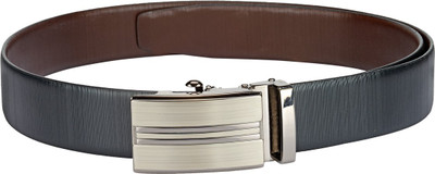 

Teakwood Men Casual Black Genuine Leather Reversible Belt