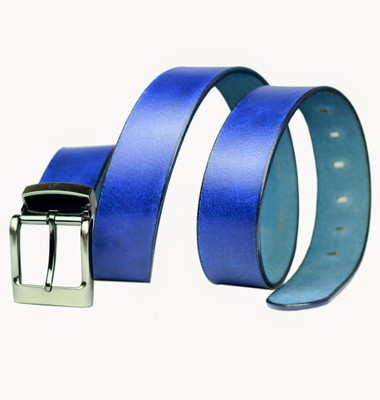

99Cells Men Casual Blue Genuine Leather Belt