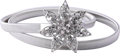 

Buckle Up Women Casual Silver Metal Belt