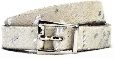

Brune Girls Evening, Party White Genuine Leather Belt, White-07