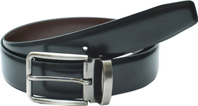

Brounplus Boys Evening, Formal, Party Black Artificial Leather Reversible Belt, Black;brown