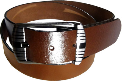 Manshkhino Men Formal Brown Genuine Leather Belt available at flipkart for Rs.850