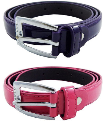 

Els Women Formal, Casual Purple, Pink Synthetic Belt, Pink;purple