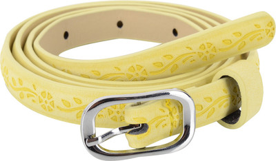 

Sri Girls Casual Yellow Synthetic Belt