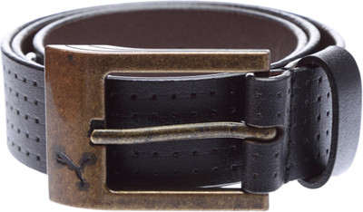 

Puma Men & Women Black Genuine Leather Belt