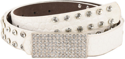 

Tiekart Women Casual White Synthetic Belt