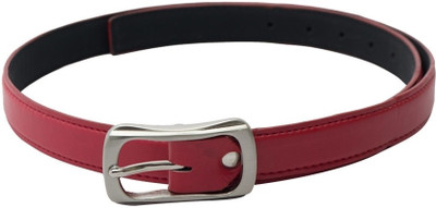 

Skyways Women Casual, Semi-formal Red Artificial Leather Belt, Red-02